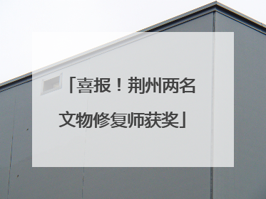 喜报！荆州两名文物修复师获奖