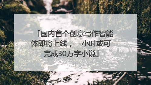 国内首个创意写作智能体即将上线，一小时或可完成30万字小说