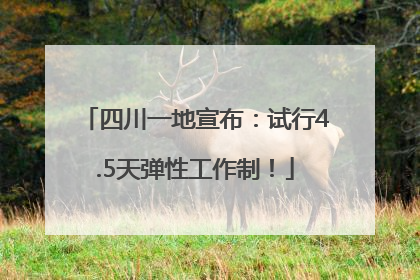 四川一地宣布：试行4.5天弹性工作制！
