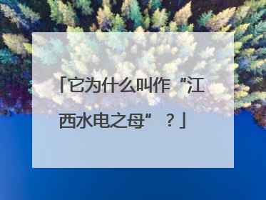 它为什么叫作“江西水电之母”？