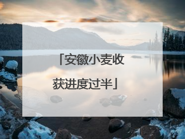 安徽小麦收获进度过半