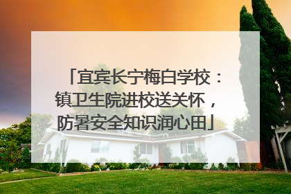 宜宾长宁梅白学校：镇卫生院进校送关怀，防暑安全知识润心田
