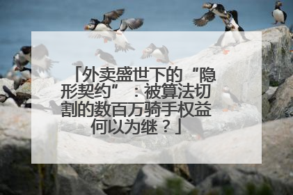外卖盛世下的“隐形契约”：被算法切割的数百万骑手权益何以为继？