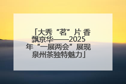 大秀“茗”片 香飘京华——2025年“一展两会”展现泉州茶独特魅力
