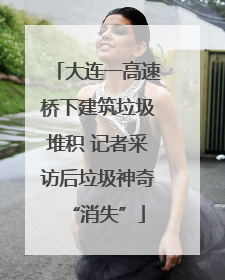 大连一高速桥下建筑垃圾堆积 记者采访后垃圾神奇“消失”
