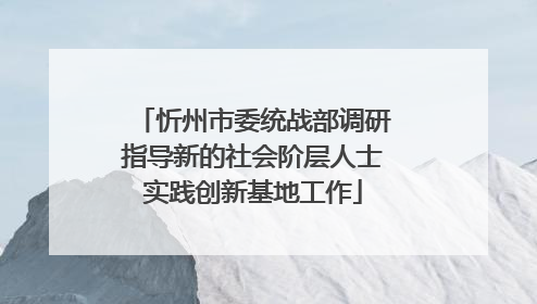 忻州市委统战部调研指导新的社会阶层人士实践创新基地工作