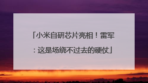 小米自研芯片亮相！雷军：这是场绕不过去的硬仗