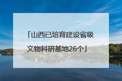 山西已培育建设省级文物科研基地26个