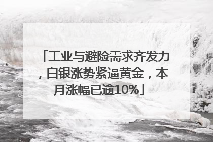 工业与避险需求齐发力，白银涨势紧逼黄金，本月涨幅已逾10%