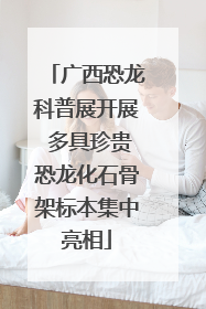 广西恐龙科普展开展 多具珍贵恐龙化石骨架标本集中亮相