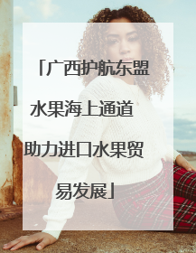 广西护航东盟水果海上通道 助力进口水果贸易发展