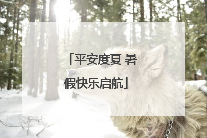 平安度夏 暑假快乐启航