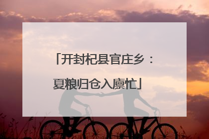 开封杞县官庄乡：夏粮归仓入廪忙