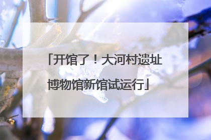 开馆了！大河村遗址博物馆新馆试运行