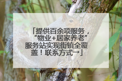 提供百余项服务，“物业+居家养老”服务站实现街镇全覆盖！联系方式→
