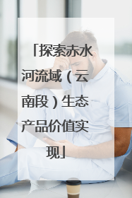 探索赤水河流域（云南段）生态产品价值实现
