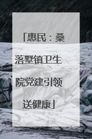 惠民：桑落墅镇卫生院党建引领送健康