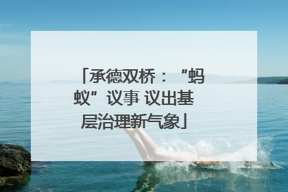 承德双桥：“蚂蚁”议事 议出基层治理新气象