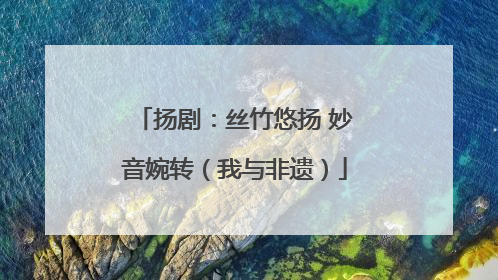 扬剧：丝竹悠扬 妙音婉转（我与非遗）