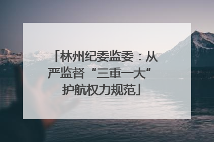 林州纪委监委：从严监督“三重一大” 护航权力规范