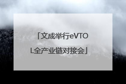 文成举行eVTOL全产业链对接会