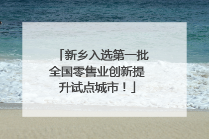 新乡入选第一批全国零售业创新提升试点城市！