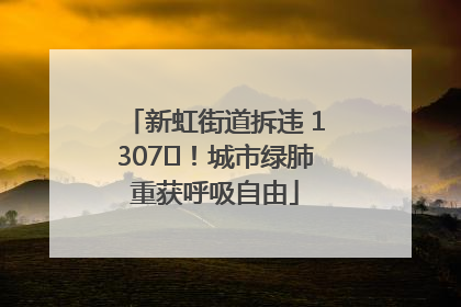 新虹街道拆违 1307㎡！城市绿肺重获呼吸自由