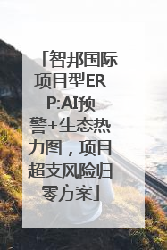智邦国际项目型ERP:AI预警+生态热力图，项目超支风险归零方案