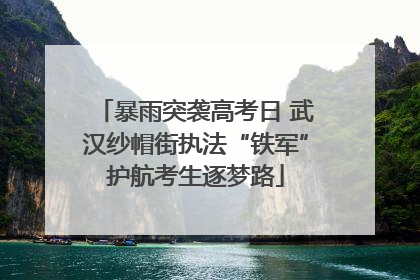 暴雨突袭高考日 武汉纱帽街执法“铁军”护航考生逐梦路