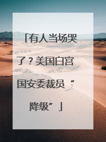 有人当场哭了？美国白宫国安委裁员“降级”