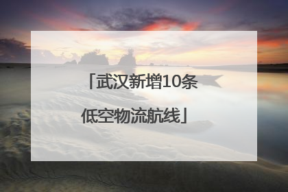 武汉新增10条低空物流航线