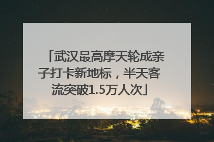 武汉最高摩天轮成亲子打卡新地标，半天客流突破1.5万人次