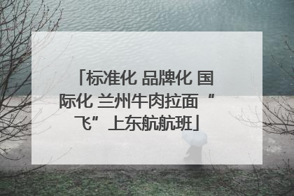 标准化 品牌化 国际化 兰州牛肉拉面“飞”上东航航班