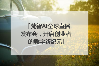 梵智AI全球直播发布会，开启创业者的数字新纪元