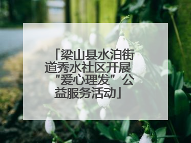 梁山县水泊街道秀水社区开展“爱心理发”公益服务活动