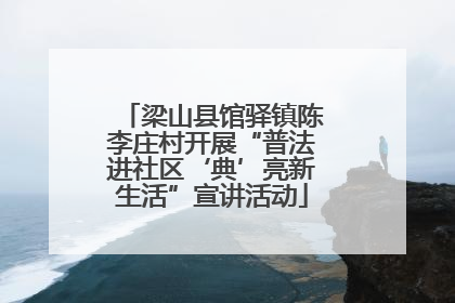 梁山县馆驿镇陈李庄村开展“普法进社区‘典’亮新生活”宣讲活动