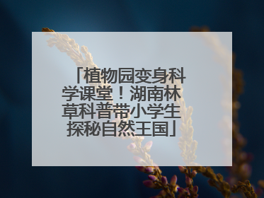 植物园变身科学课堂！湖南林草科普带小学生探秘自然王国