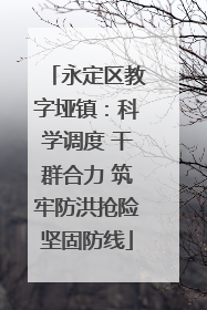 永定区教字垭镇：科学调度 干群合力 筑牢防洪抢险坚固防线
