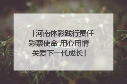 河南体彩践行责任彩票使命 用心用情关爱下一代成长