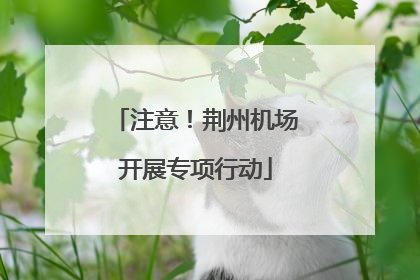 注意！荆州机场开展专项行动