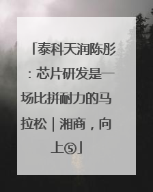 泰科天润陈彤：芯片研发是一场比拼耐力的马拉松｜湘商，向上⑤