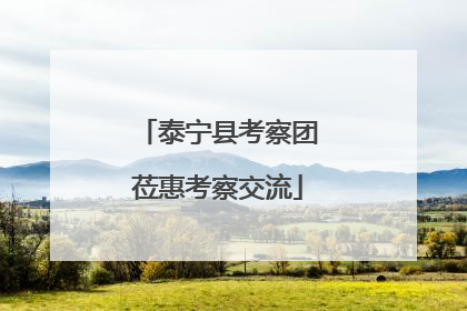 泰宁县考察团莅惠考察交流
