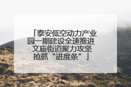 泰安低空动力产业园一期建设全速推进 文庙街道聚力攻坚抢抓“进度条”