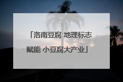 洛南豆腐 地理标志赋能 小豆腐大产业