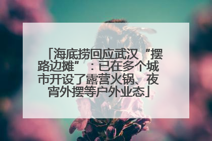 海底捞回应武汉“摆路边摊”：已在多个城市开设了露营火锅、夜宵外摆等户外业态