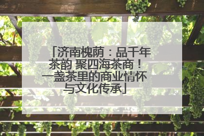 济南槐荫：品千年茶韵 聚四海茶商！一盏茶里的商业情怀与文化传承