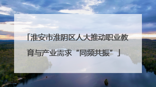淮安市淮阴区人大推动职业教育与产业需求“同频共振”