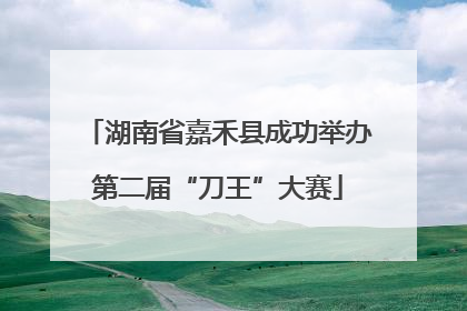 湖南省嘉禾县成功举办第二届“刀王”大赛