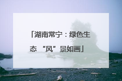 湖南常宁：绿色生态 “风”景如画