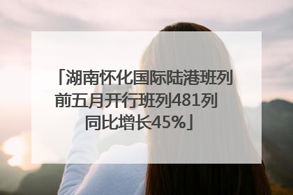 湖南怀化国际陆港班列前五月开行班列481列 同比增长45%